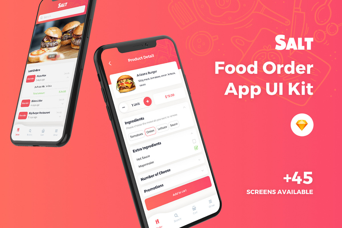 Salt Food Order UI Kit, an UI Kit Template by uicube (Photo 1 of 3)