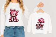 Whimsical Valentine Bear Clipart Bun, an Illustration by designcity5 (Thumbnail 5 of 5)