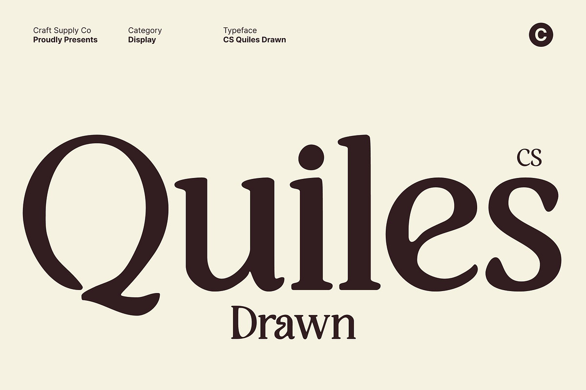 CS Quiles Drawn, a Serif Font by Craft Supply Co. (Photo 1 of 8)