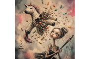 Piñata Party, a Person Illustration by Sharon Schwalbe (Thumbnail 4 of 6)