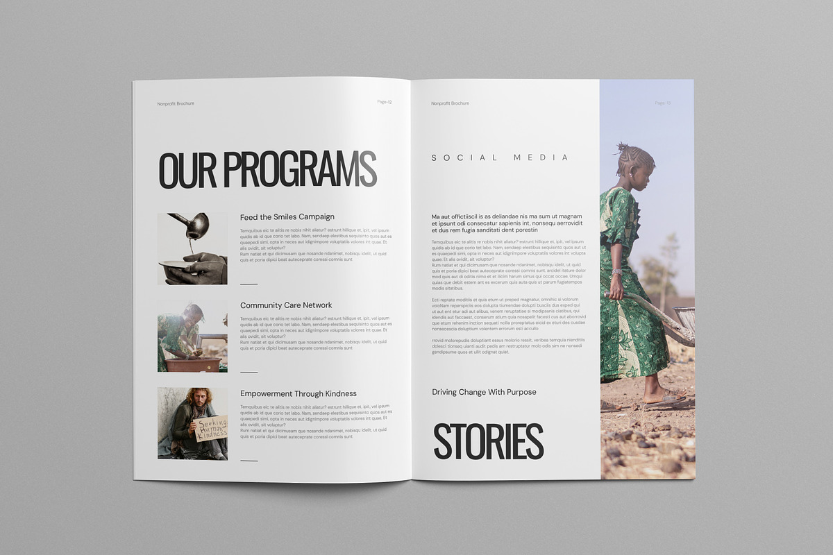 Nonprofit Charity Brochure | Canva, a Brochure Template by Pixelpick (Photo 3 of 9)