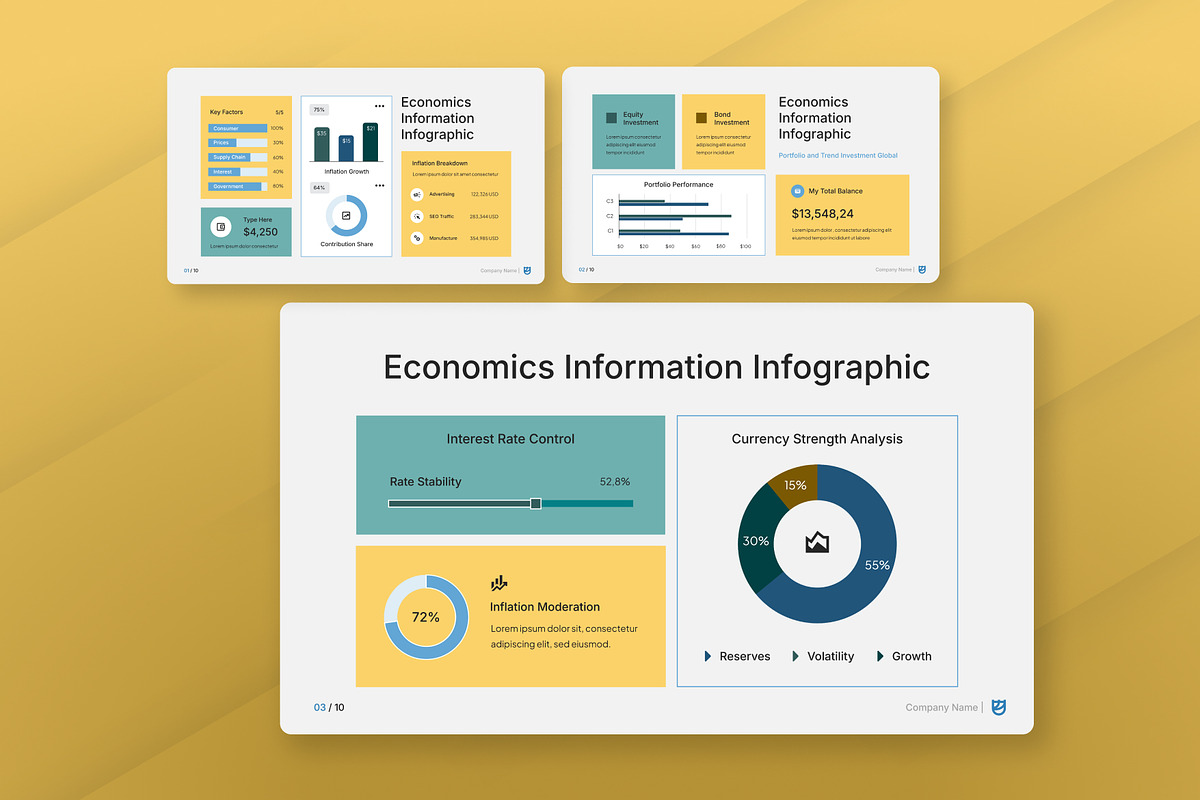 Economics Information Infographic, a Presentation Template by Antstheme