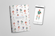 Girl soccer players seamless pattern, a Pattern Graphic by Good Studio (Thumbnail 4 of 4)