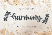 Harmony Script + Extras, a Script Font by Cut Story (Thumbnail 1 of 8)
