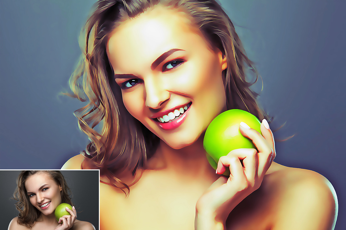 Oil Paint Cartoon Effect, an Action Add-On by U_Design (Photo 6 of 6)