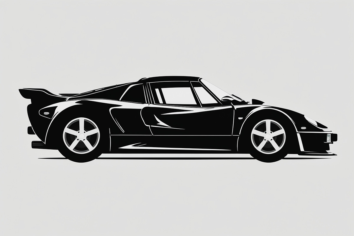 Retro Car Vector Set, an Illustration by hafijul (Photo 4 of 9)