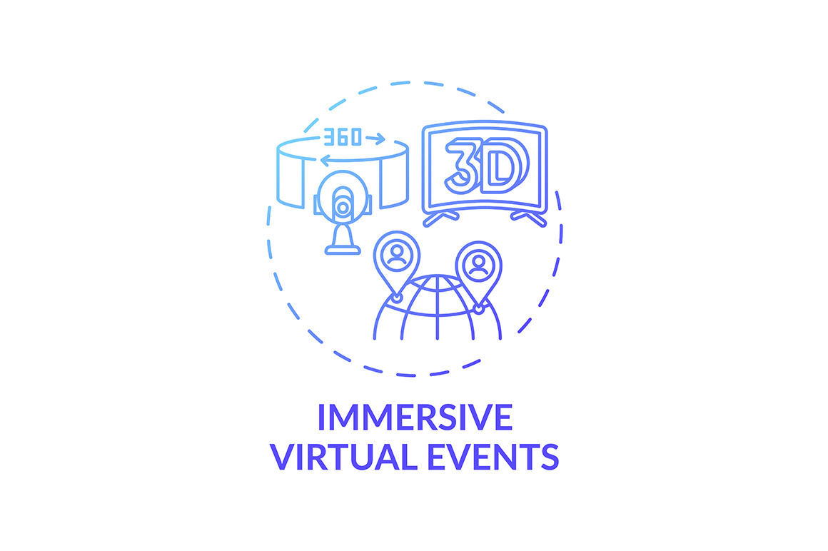 Immersive virtual events icon, an Outline Icon by bsd studio