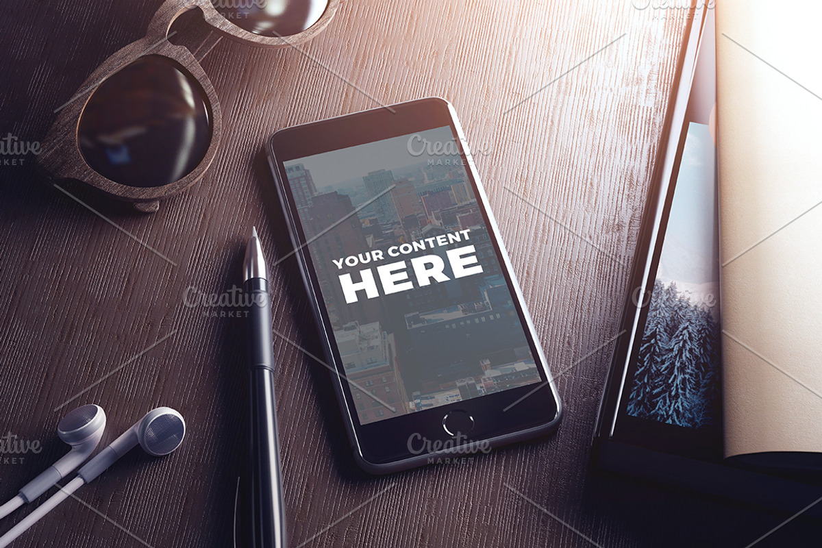 7 PSD Mock-ups, an iPhone Mockup by Egor Shkolnikov (Photo 3 of 7)