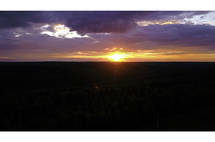 Purple sunset. Clip.The view from, a Nature Photo by Media Whale Stock