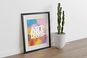 Minimalist Art Frame Mockup on Wood, a Household Mockup by Muhazdinata (Thumbnail 3 of 12)