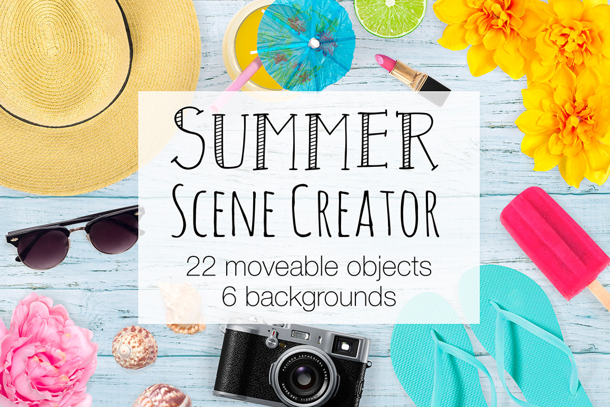 Summer Scene Creator - Top View, a Product Mockup by Pixomize (Photo 1 of 6)