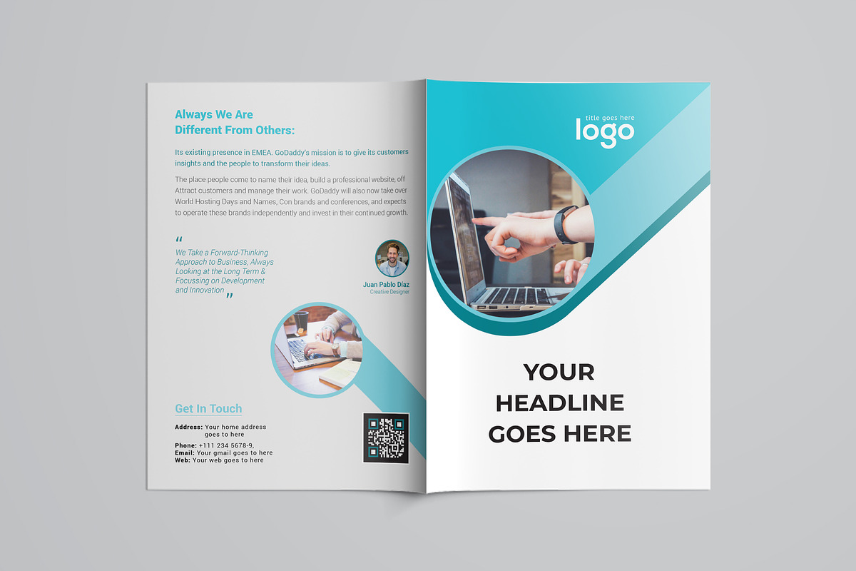 Blue Corporate Business Brochure, a Brochure Template by ZAAS (Photo 8 of 8)