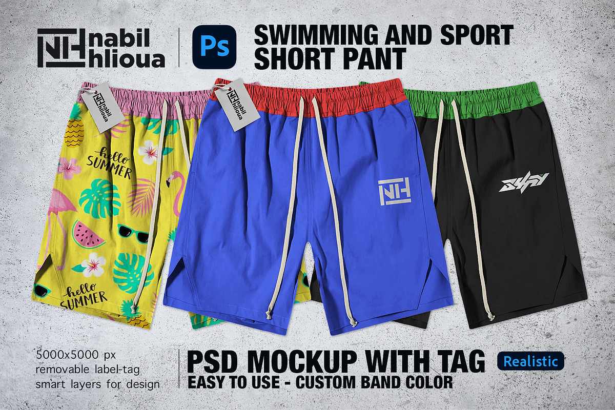 swimming and sport short psd mockup, a Bottom Mockup by NH graphic (Photo 1 of 4)