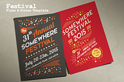 Festival Flyer & Poster Template, a Flyer Template by The Design For Co. (Thumbnail 1 of 3)