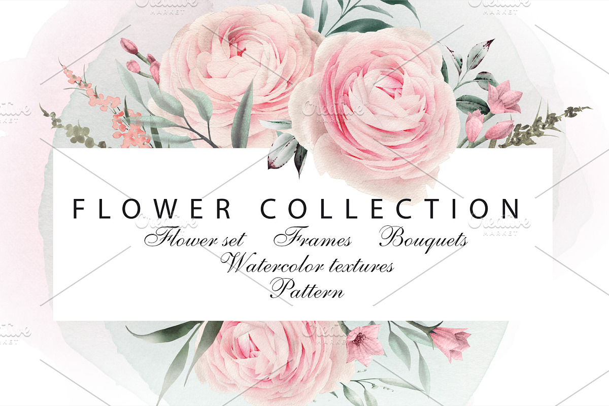 WATERCOLOR BUNDLE Peonies & Roses, an Illustration by ollalya (Photo 39 of 101)