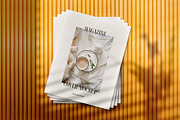 Magazine Stack Cover Mockup Scene, a Print Template by veila.me (Thumbnail 3 of 4)