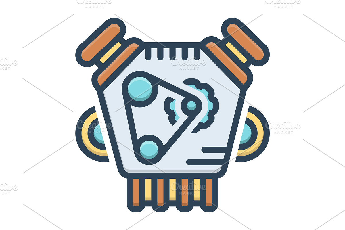 Engines motor color icon, a Duotone Icon by Creative priyanka