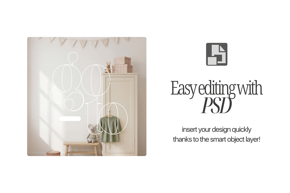 PSD Nursery Wallpaper Mockup, a Mockup by First Impression Mockups (Photo 2 of 4)