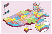 Isometric vector Map of the USA, an Education Illustration by Illustrationsforteachers (Thumbnail 2 of 6)