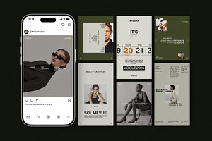 ZAVI | Instagram Post & Story (I), a Social Media Template by The Aesthetic Studio