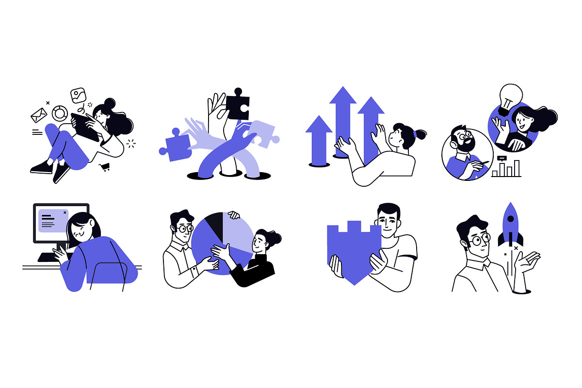 Teamwork, a Person Illustration by PureSolution (Photo 5 of 6)