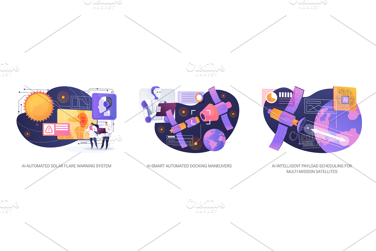 AI Advances in Spaceflight abstract, a Technology Illustration by Visual Generation