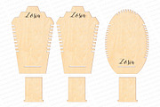 Plywood jewelry stand laser cut svg, a Pattern Graphic by MegaPrezencik (Thumbnail 5 of 8)
