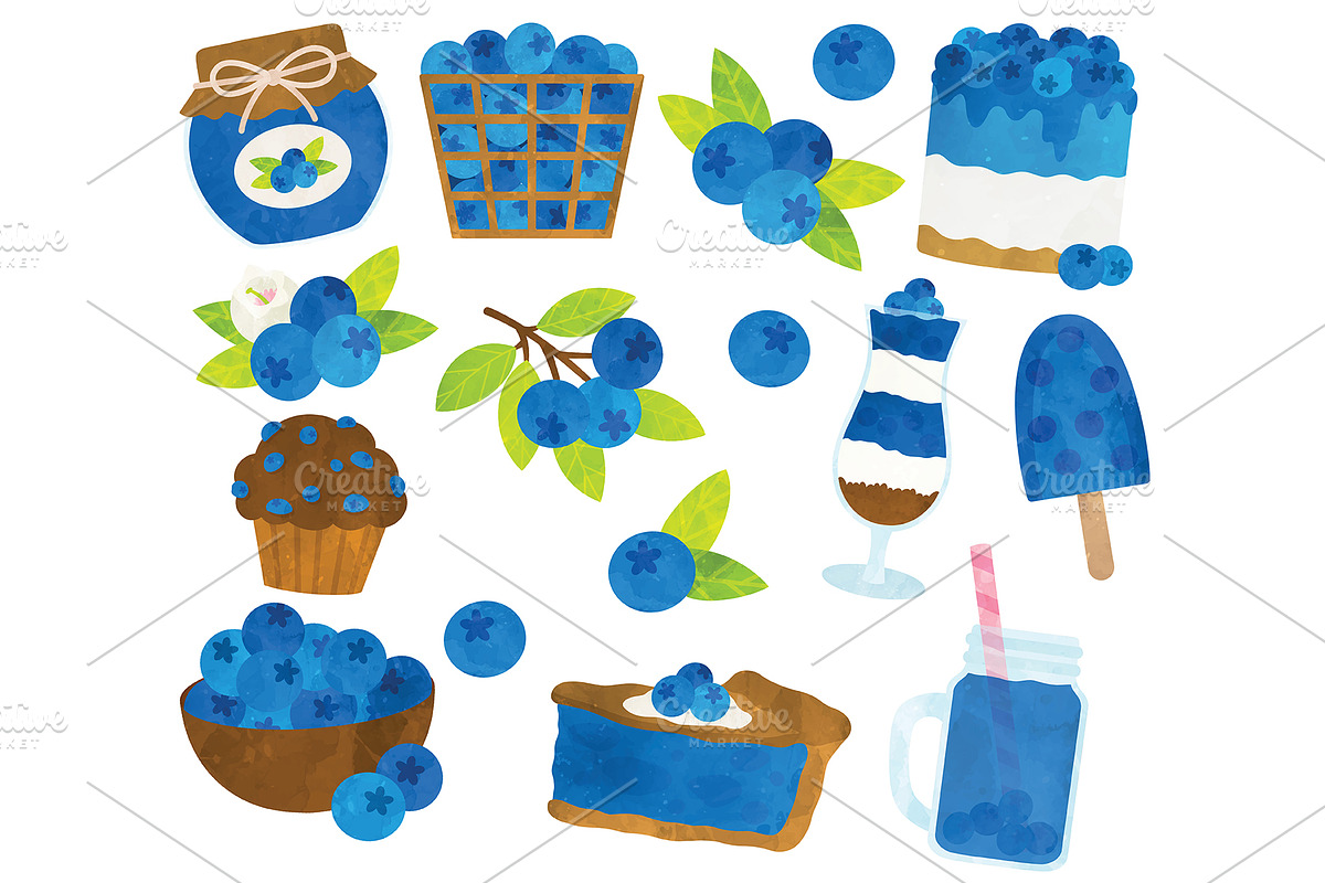 Blueberry Clip Art, an Illustration by SugarPickle Clip Art (Photo 2 of 2)