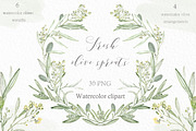Olive Branch Wreaths clipart, an Illustration by LABFcreations (Thumbnail 2 of 5)