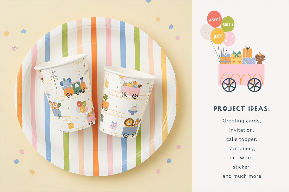 Animals Party Train, an Animal Illustration by Petit Citizen Design (Photo 7 of 8)