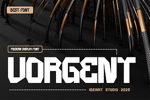 Vorgent - Techno Font, a Sans Serif Font by Iqsiart Studio