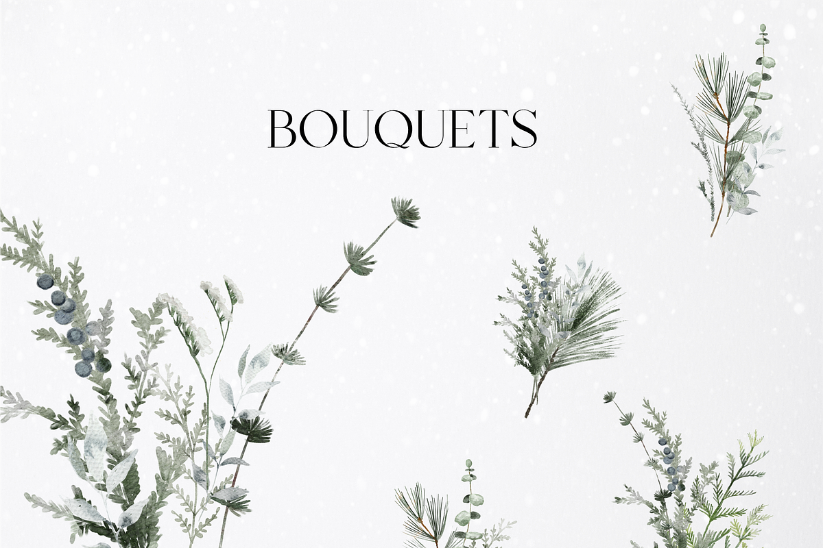 Winter aesthetic - watercolor set, a Seasonal Illustration by Youksy (Photo 3 of 12)