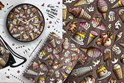 Ice Cream Cartoon Doodle Big Pack, a Decorative Illustration by BALABOLKA (Thumbnail 9 of 11)