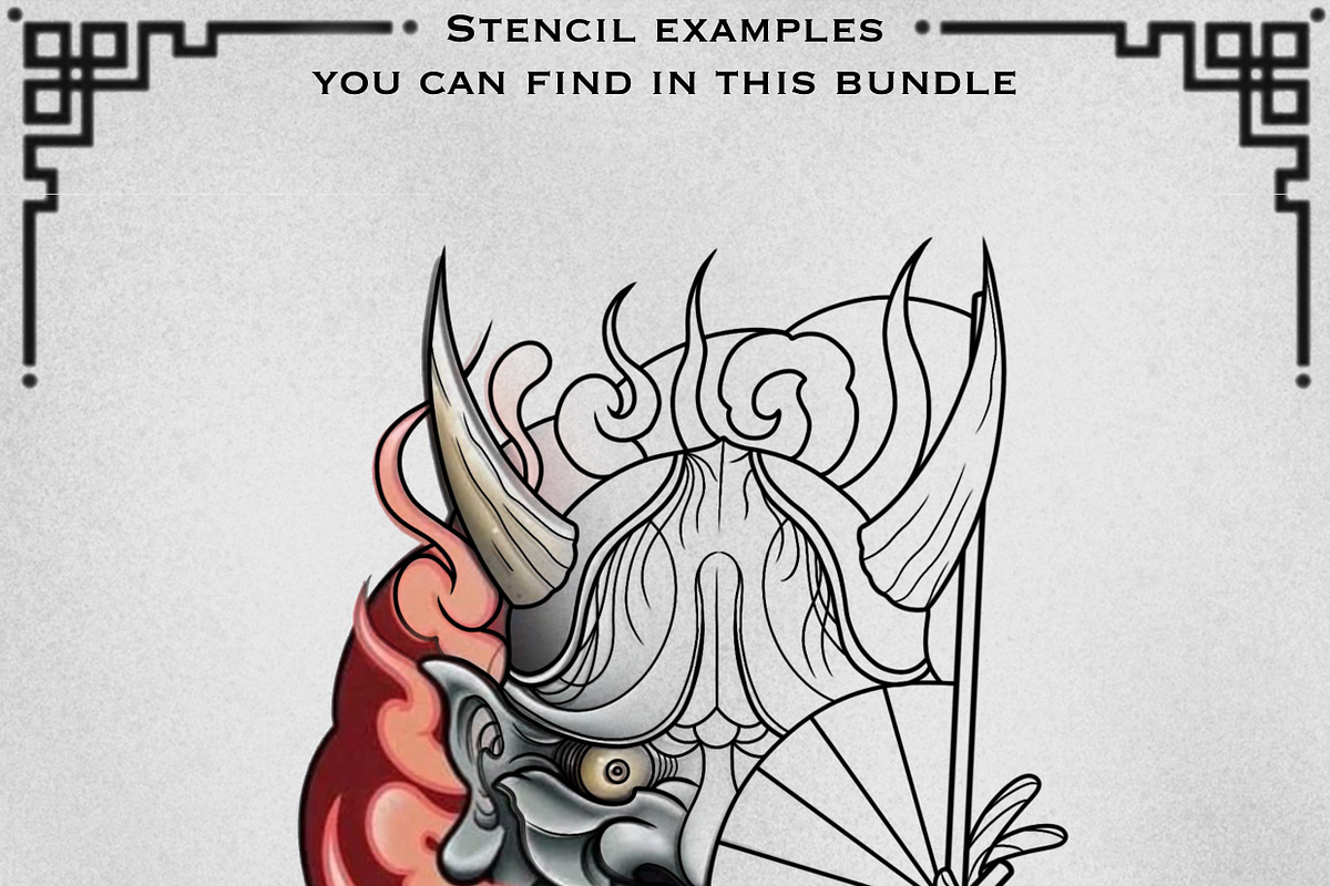 Procreate Japanese Talismans tattoo, a Brush Add-On by ProcreateInk (Photo 2 of 6)