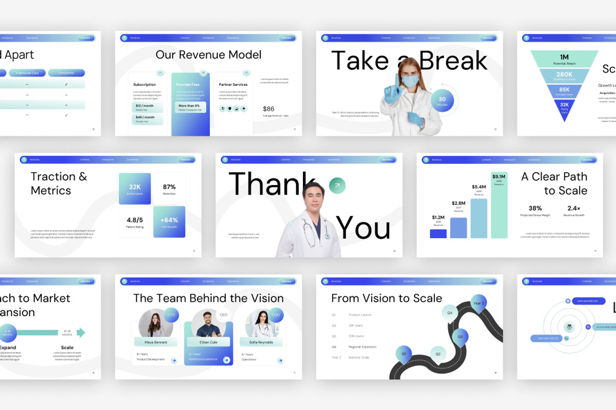 Healthcare Startup Pitch, a Presentation Template by Loin Studio (Photo 4 of 4)