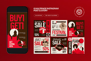Brown Ramadan Sale Instagram Set, a Social Media Template by graphicook