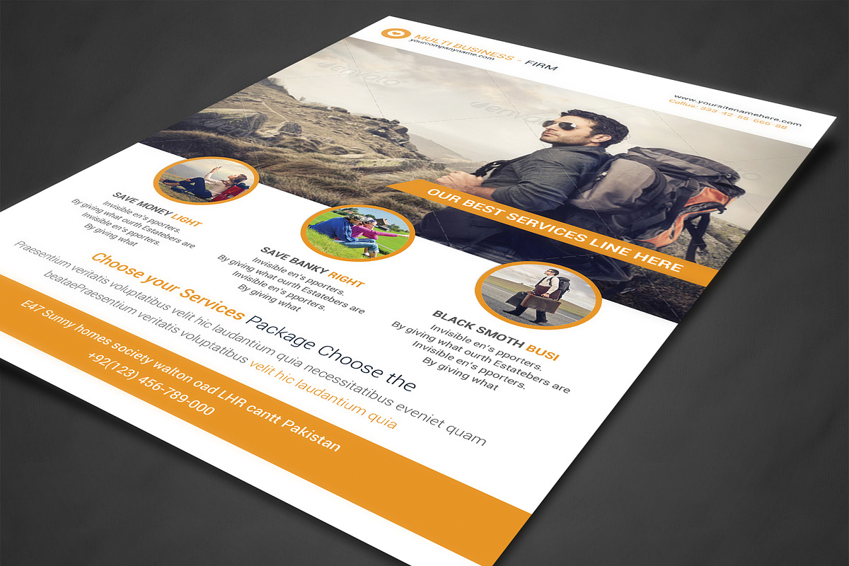 Multipurpose Business Flyer, a Flyer Template by AfzaalGraphics (Photo 2 of 4)