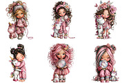 Whimsical Girl With Unicorn Clipart, an Illustration by CraftArtStudio (Thumbnail 6 of 6)