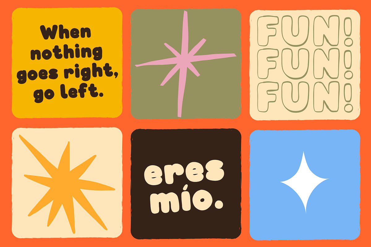 A Chunky Retro Handwritten Font, a Handwritten Font by Nonceni (Photo 2 of 16)