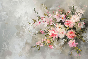 Delicate pink and white flowers pain, a Photo by Iftikhar Alam