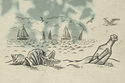 Nautical. Mockups, vector, textures., a Texture Illustration by bioraven (Thumbnail 17 of 26)