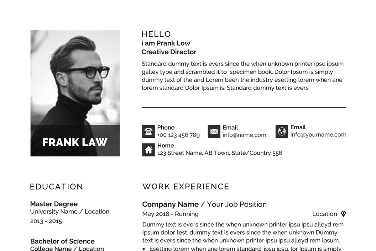 Resume Template / CV, a Resume Template by Creatune (Photo 4 of 5)