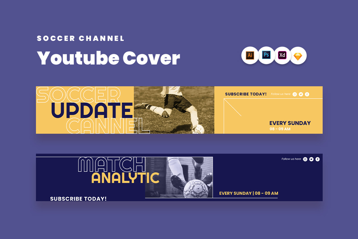 Soccer Channel Youtube Cover, a Social Media Template by Rahardi Creative (Photo 4 of 4)