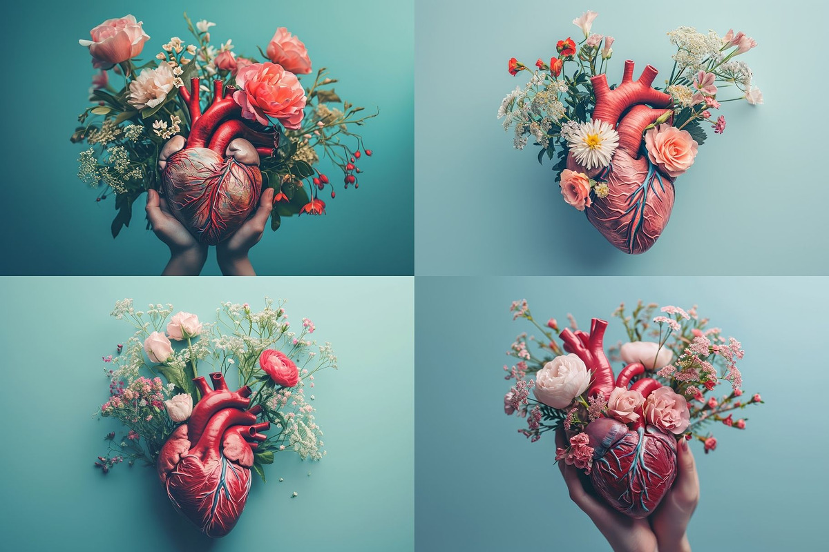 10 Blooming Heart Illustrations, a Healthcare Illustration by HipFonts (Photo 7 of 7)