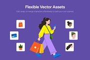 100 E-Commerce Flat Illustrations, a Person Illustration by Brickclay (Thumbnail 4 of 13)