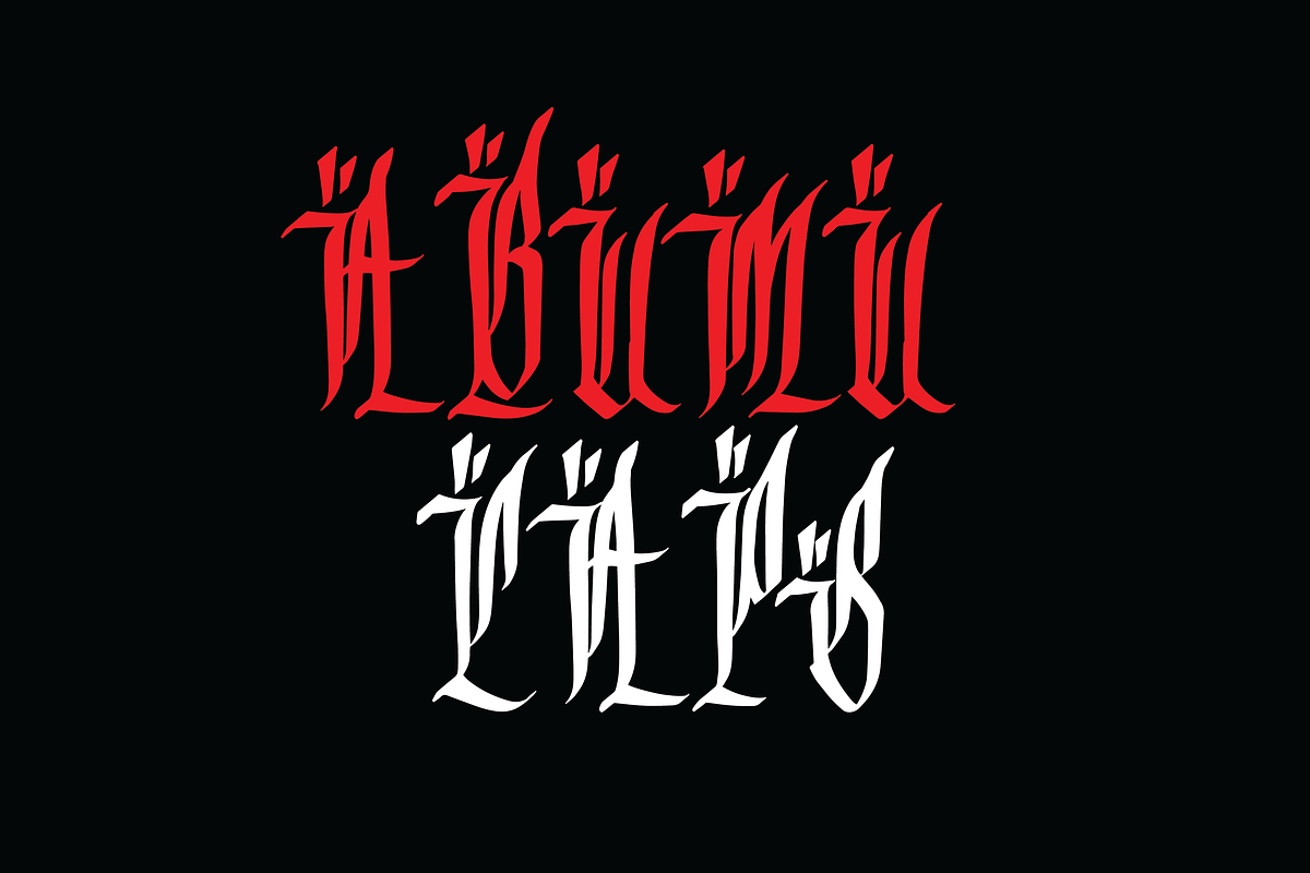 ABUMU CAPS, a Blackletter Font by Beau Hopps Design (Photo 1 of 2)