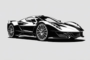 Fast Sport Car Outline Set, an Illustration by jahid234 (Thumbnail 8 of 9)