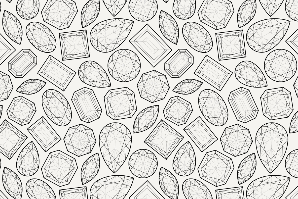 Vector outline gems collecton, an Object Illustration by Exit Graphic Shop (Photo 2 of 3)