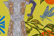 Mediterranean Breakfast Coffee Seaml, a Pattern Graphic by NayaChu (Thumbnail 5 of 10)