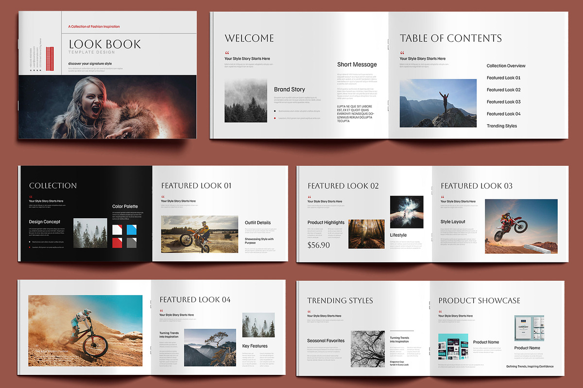 Fashion Lookbook Design Template, a Brochure Template by MightyDesign (Photo 1 of 8)